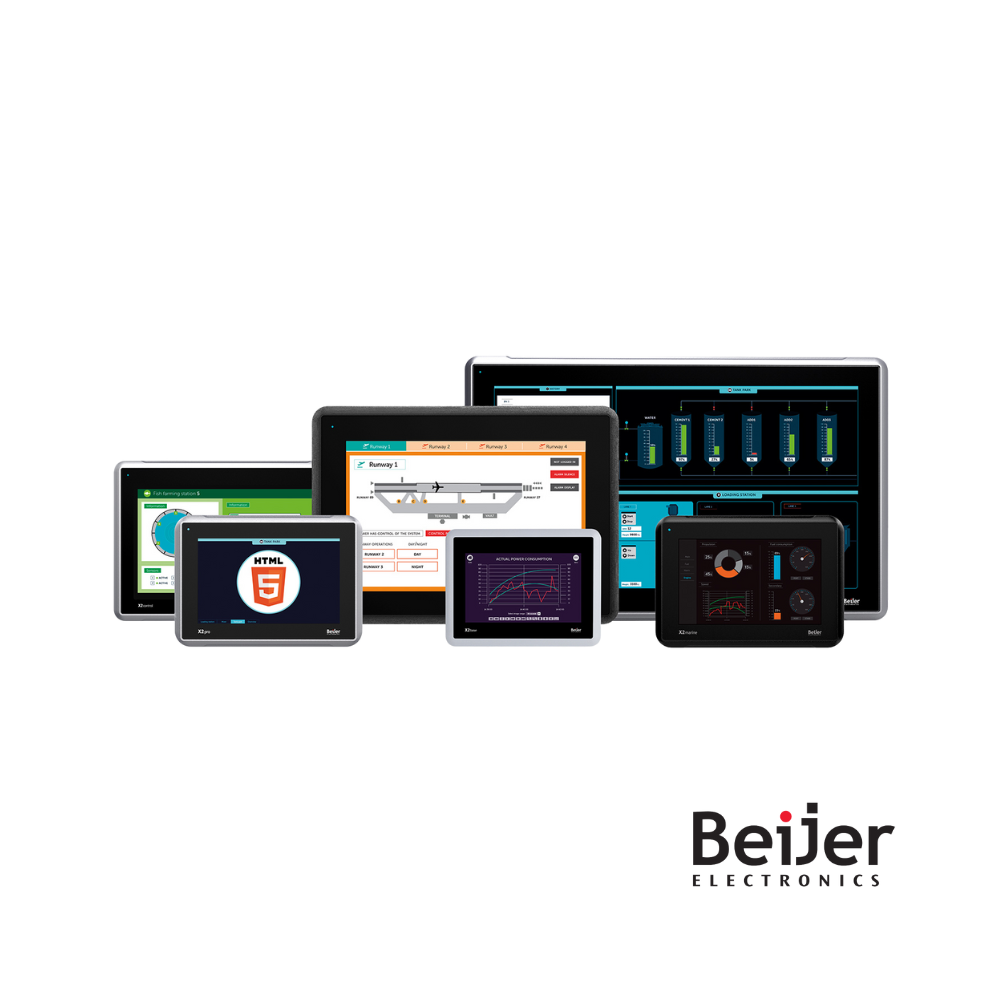 Beijer electronics HMI valdymo pulteliai vizualizacija